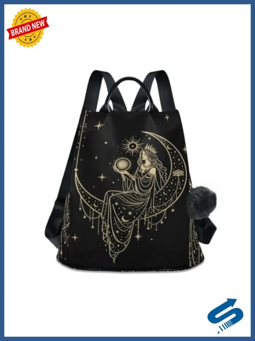 100% Polyester Water-Resistant Rucksack with Multiple Pockets for Travel &